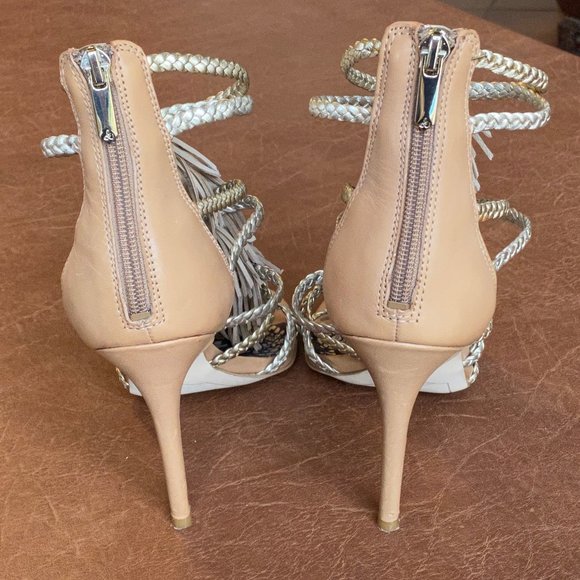 Sam Edelman Savannah Fringe Ankle Sandal Nude 6.5 - Picture 10 of 13